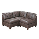 Poundex Leatherette 3 pc Sectional 549 IMAGE 1
