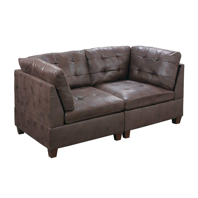 Poundex Leatherette 2 pc Sectional 548 IMAGE 1
