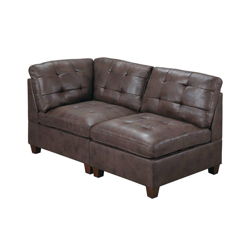 Poundex Leatherette 2 pc Sectional 547 IMAGE 1