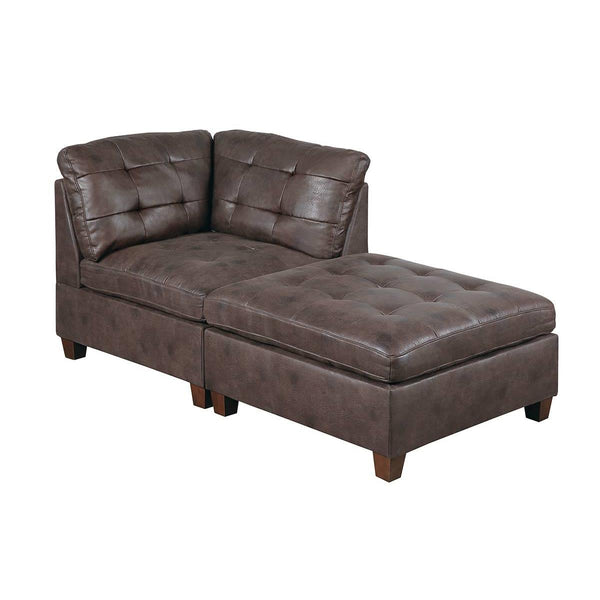 Poundex Leatherette 2 pc Sectional 546 IMAGE 1