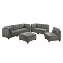 Poundex Leatherette 7 pc Sectional 544 IMAGE 1