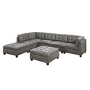 Poundex Leatherette 7 pc Sectional 543 IMAGE 1