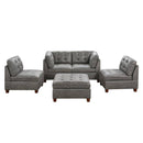 Poundex Leatherette 5 pc Sectional 540 IMAGE 1