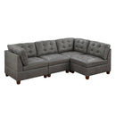 Poundex Leatherette 4 pc Sectional 538 IMAGE 1