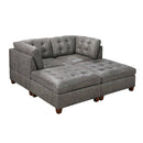 Poundex Leatherette 4 pc Sectional 537 IMAGE 1