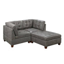 Poundex Leatherette 3 pc Sectional 536 IMAGE 1