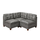 Poundex Leatherette 3 pc Sectional 534 IMAGE 1
