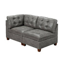 Poundex Leatherette 2 pc Sectional 532 IMAGE 1