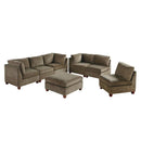 Poundex Fabric 7 pc Sectional 530 IMAGE 1