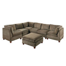 Poundex Fabric 7 pc Sectional 529 IMAGE 1