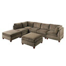 Poundex Fabric 7 pc Sectional 527 IMAGE 1