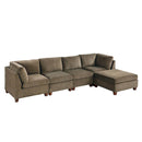 Poundex Fabric 5 pc Sectional 525 IMAGE 1