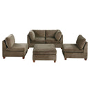 Poundex Fabric 5 pc Sectional 524 IMAGE 1