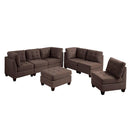 Poundex 7 pc Sectional 978 IMAGE 1