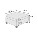 Poundex F6486 Cocktail Ottoman IMAGE 3