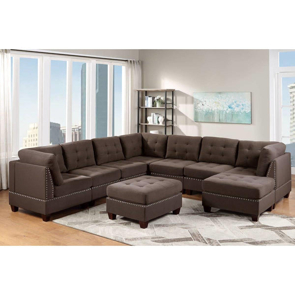 Poundex 9 pc Sectional 907 IMAGE 1