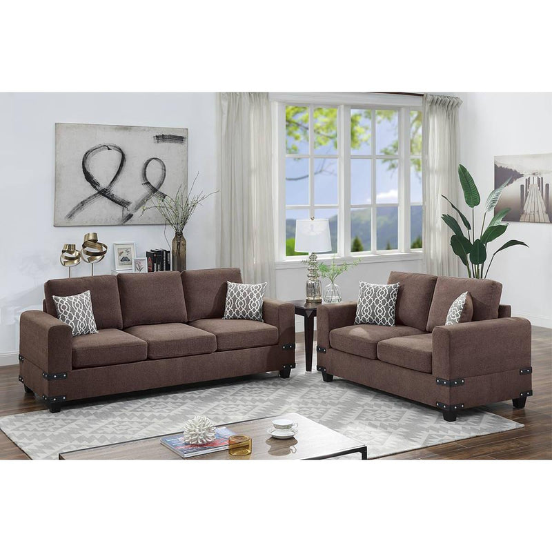 Poundex Stationary Sofa F8809 IMAGE 1