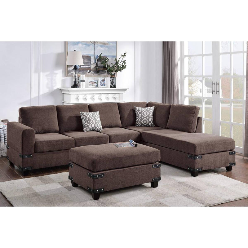 Poundex 3 pc Sectional F8806 IMAGE 1