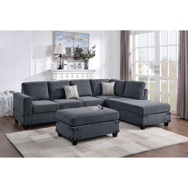 Poundex 3 pc Sectional F8804 IMAGE 1