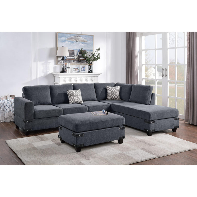 Poundex 3 pc Sectional F8804 IMAGE 1