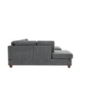 Poundex F8804 3 pc Sectional Set with Ottoman IMAGE 4