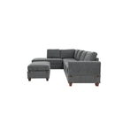Poundex F8804 3 pc Sectional Set with Ottoman IMAGE 6