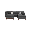 Poundex F6479 3 pc Sectional Set with Ottoman IMAGE 2