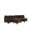 Poundex F6477 3 pc Sectional Set with Ottoman IMAGE 3