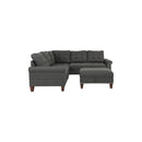 Poundex F6474 3 pc Sectional Set with Ottoman IMAGE 2
