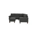 Poundex F6474 3 pc Sectional Set with Ottoman IMAGE 4