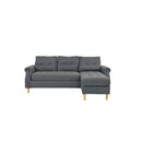 Poundex F6459 Reversible Sectional Set with 2 Accent Pillows IMAGE 2