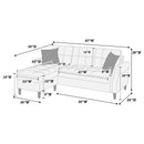 Poundex F6458 Reversible Sectional Set IMAGE 7