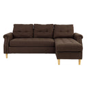 Poundex F6457 Reversible Sectional Set with 2 Accent Pillows IMAGE 2