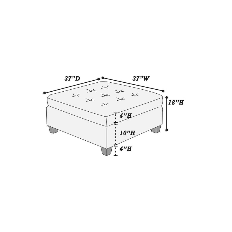 Poundex F6568 Cocktail Ottoman IMAGE 3