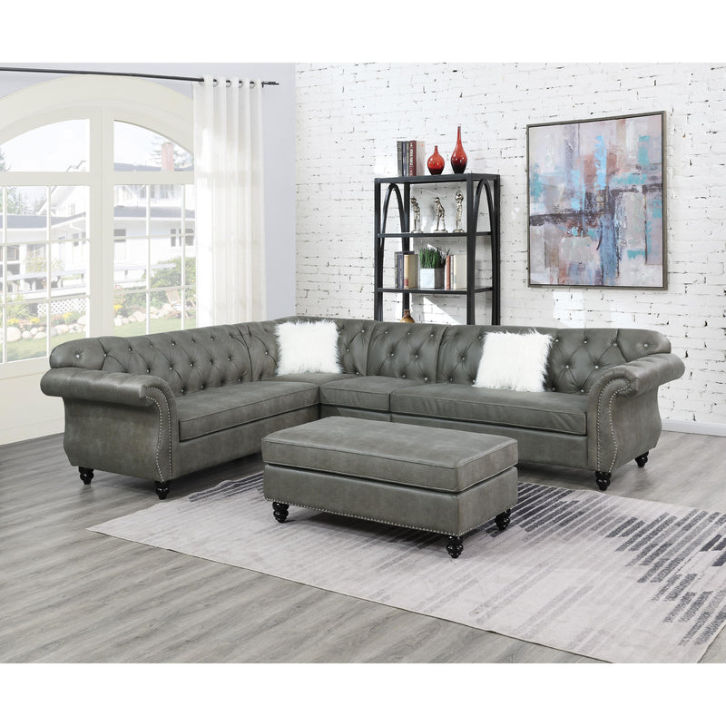 Poundex F6440 XL-Cocktail Ottoman IMAGE 2