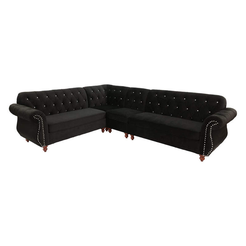 Poundex F6433 4 pc Sectional Set IMAGE 3