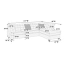 Poundex F7140 2 pc Sectional Set with 2 Accent Pillows IMAGE 8