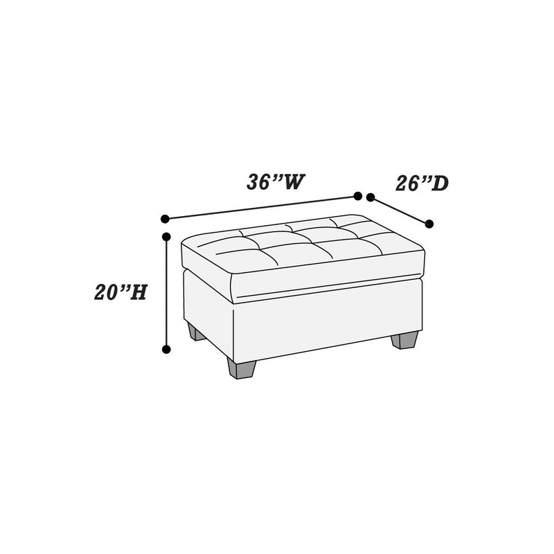 Poundex F7120 Cocktail Ottoman IMAGE 7