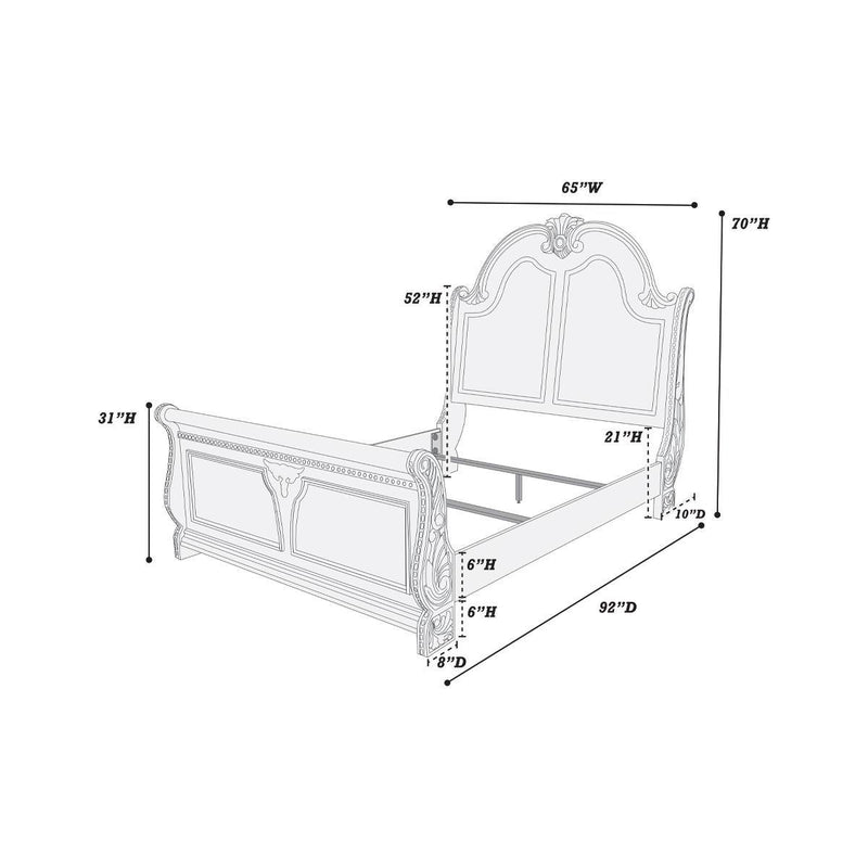 Poundex F9463Q Queen Bed IMAGE 3
