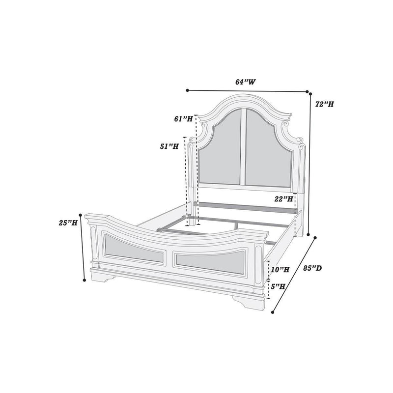 Poundex F9617Q Queen Bed IMAGE 2