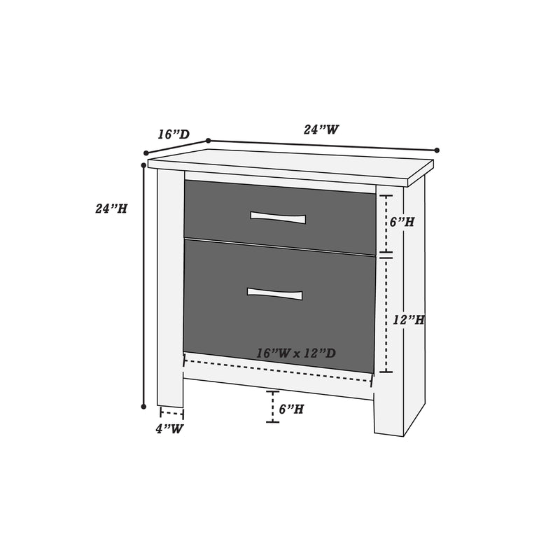 Poundex F5476 Nightstand IMAGE 9