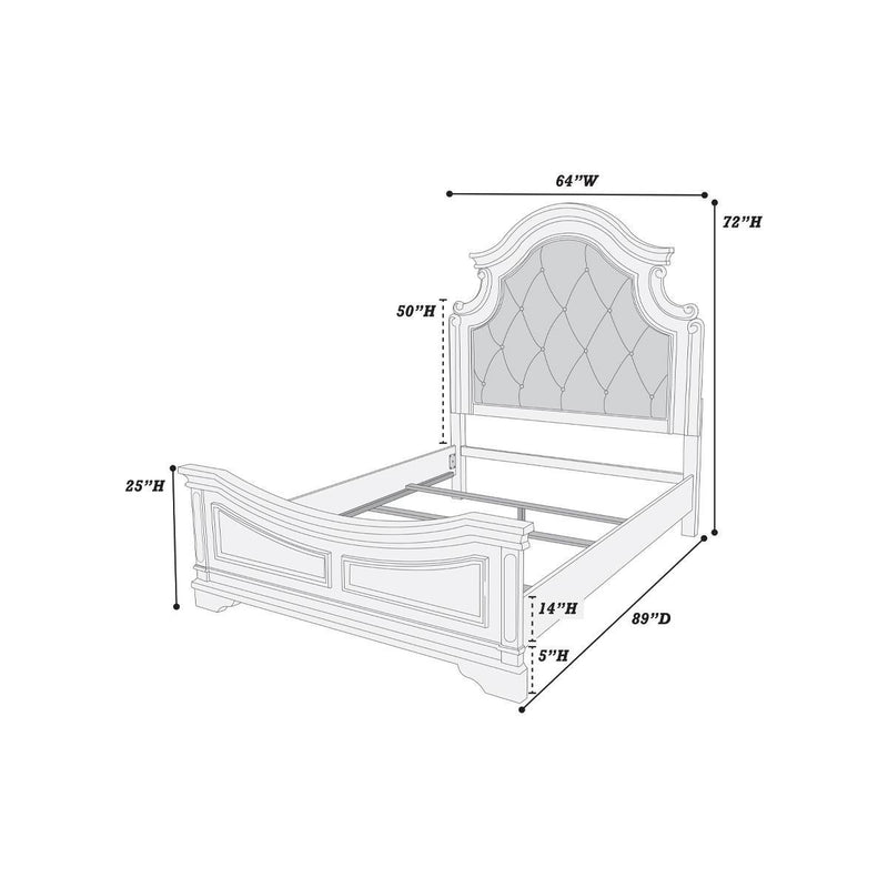 Poundex F9579Q Queen Bed IMAGE 2