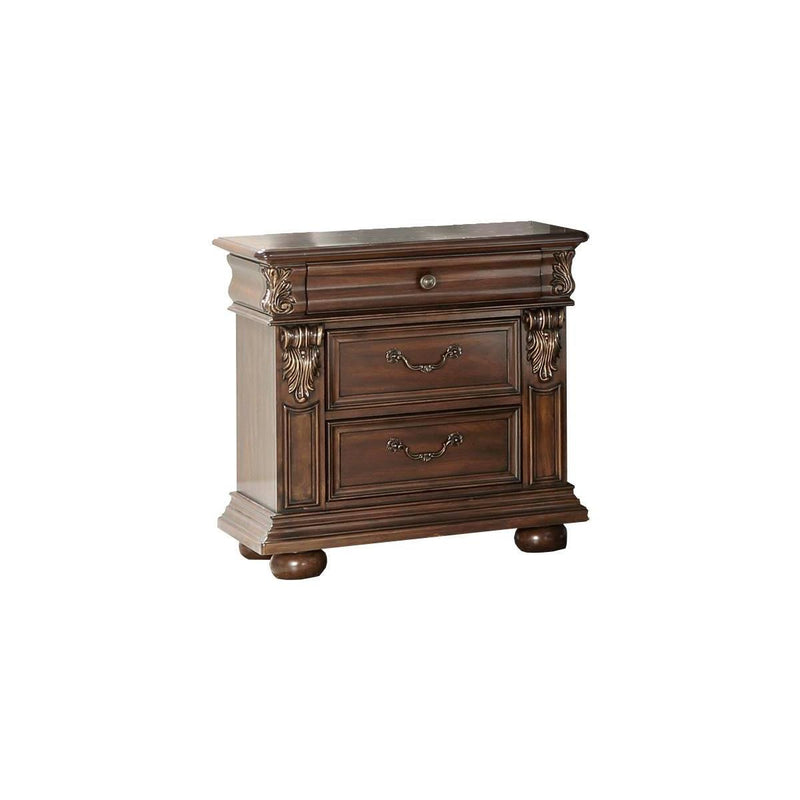Poundex 3-Drawer Nightstand F4986 IMAGE 1