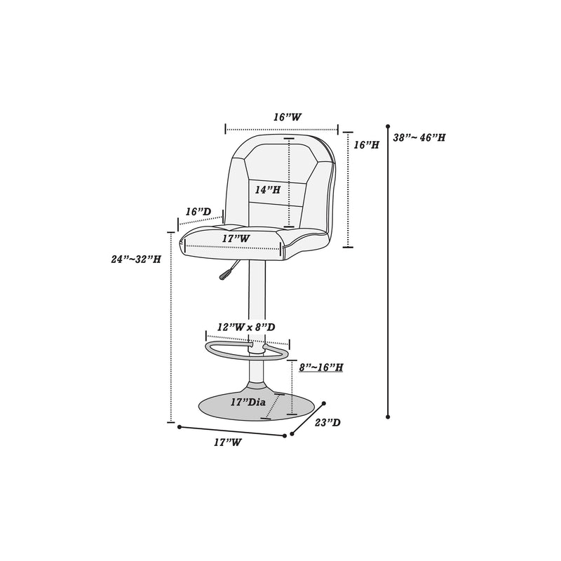 Poundex F1647 Barstool IMAGE 5