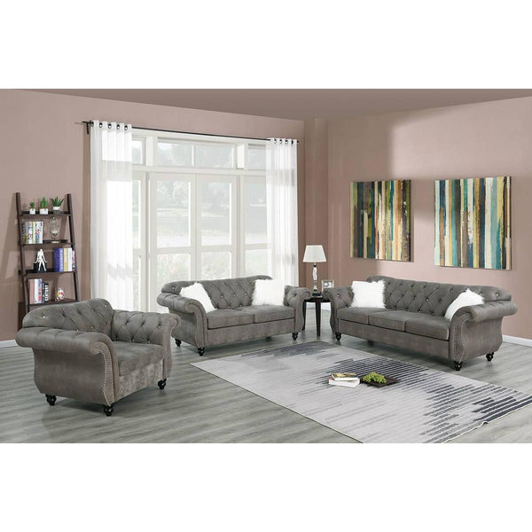 Poundex Stationary Loveseat F6845 IMAGE 1