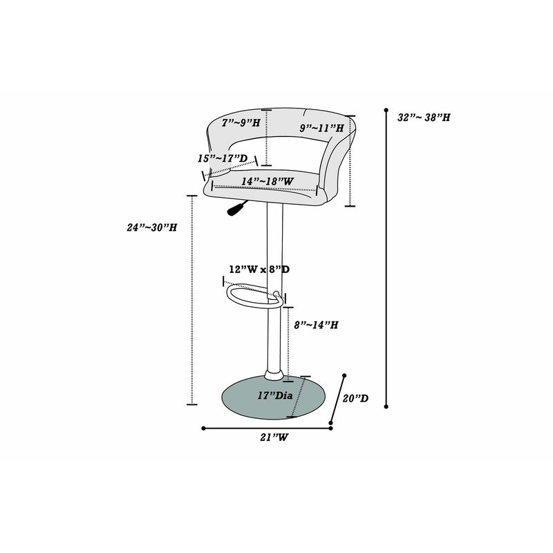 Poundex F1555 Barstool IMAGE 4