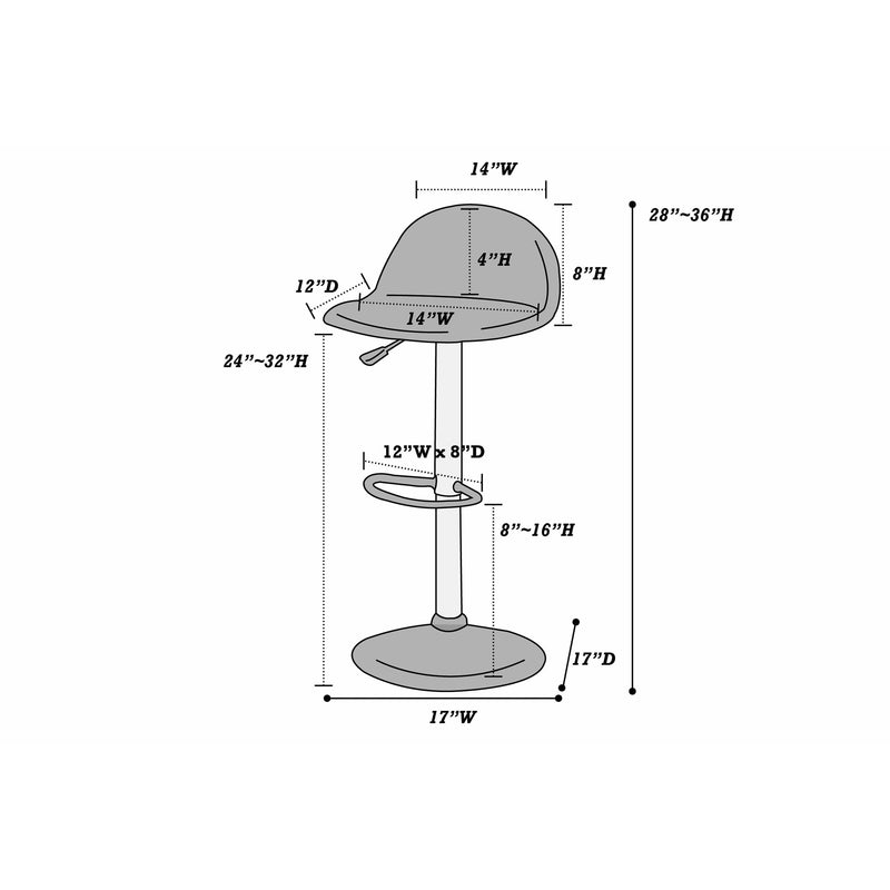 Poundex F1552 Barstool IMAGE 8