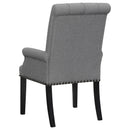 Coaster Furniture Alana 115163 Fabric Upholstered Dining Arm Chair - Grey IMAGE 5