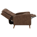 Coaster Furniture Davidson 609566 Upholstered Tufted Push Back Recliner - Brown IMAGE 8