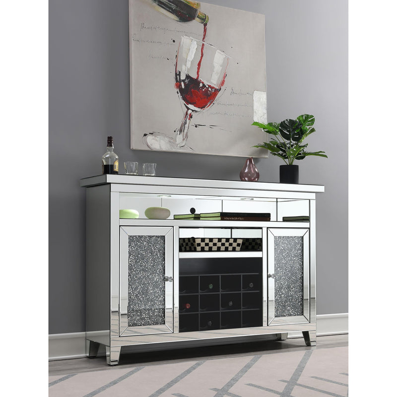 Coaster Furniture Melinda 183627 2-door LED Mirrored Wine Storage Bar Cabinet - Silver IMAGE 11